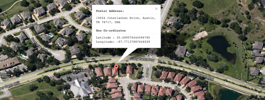 Address Lookup using Google Maps