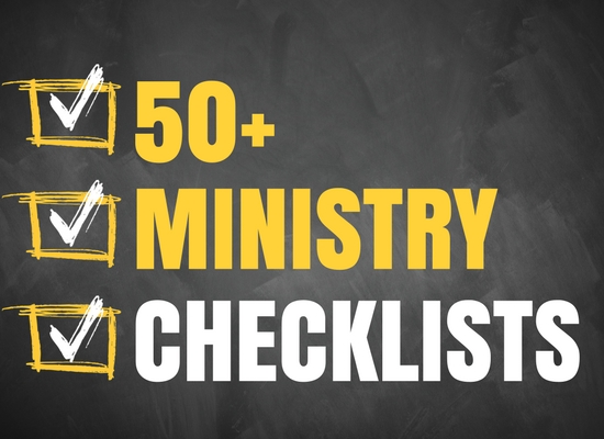 50+ Ministry Checklists