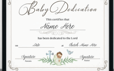 Baby Dedication Certificates: 10 Examples