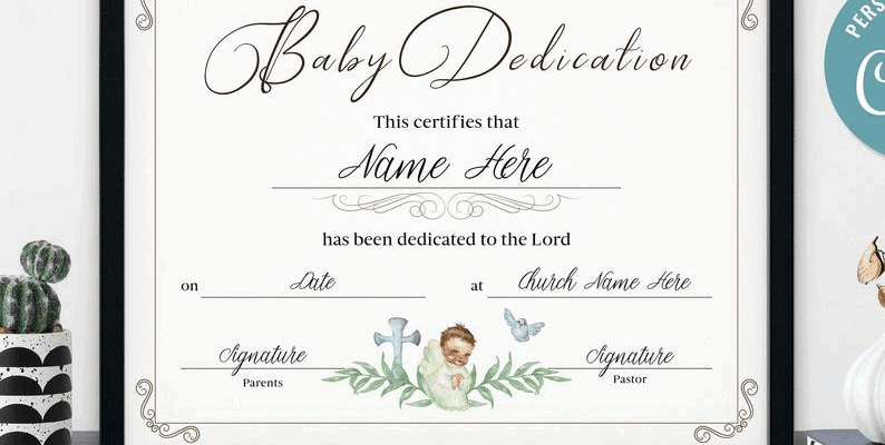 Baby Dedication Certificates: 10 Examples
